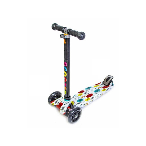 

Детский трехколесный самокат Scooter MAXI со светящимися колесами и рисунком, Different Flowers