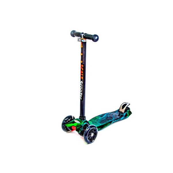 

Детский трехколесный самокат Scooter MAXI со светящимися колесами и рисунком, H20