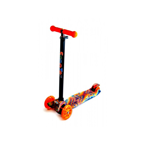 

Детский трехколесный самокат Scooter MAXI со светящимися колесами и рисунком, Magic