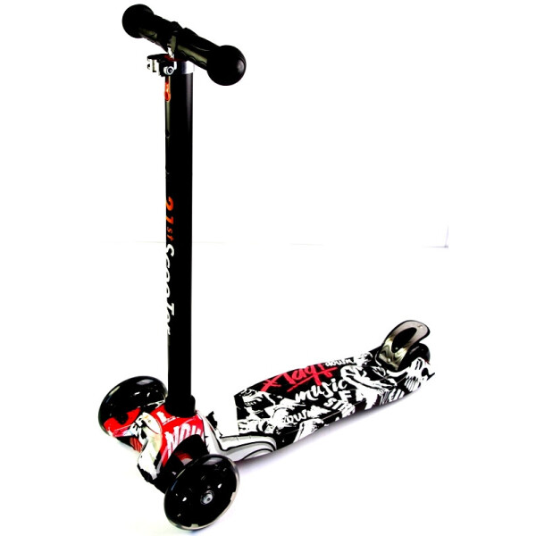 

Детский трехколесный самокат Scooter MAXI со светящимися колесами и рисунком, Street