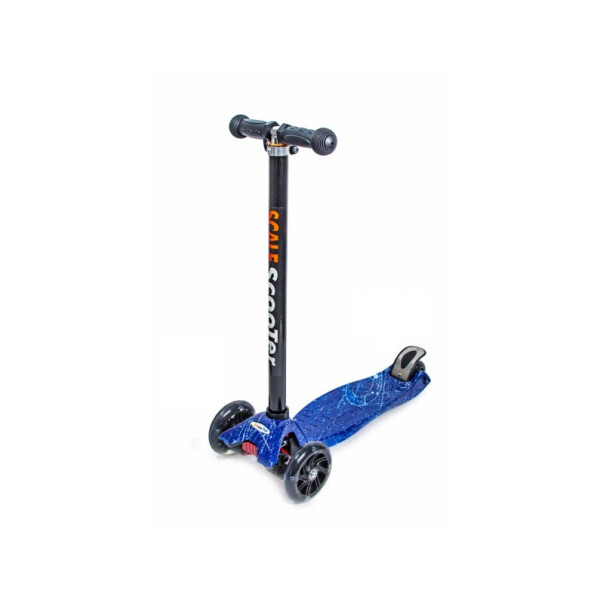 

Детский трехколесный самокат Scooter MAXI со светящимися колесами и рисунком, Космос