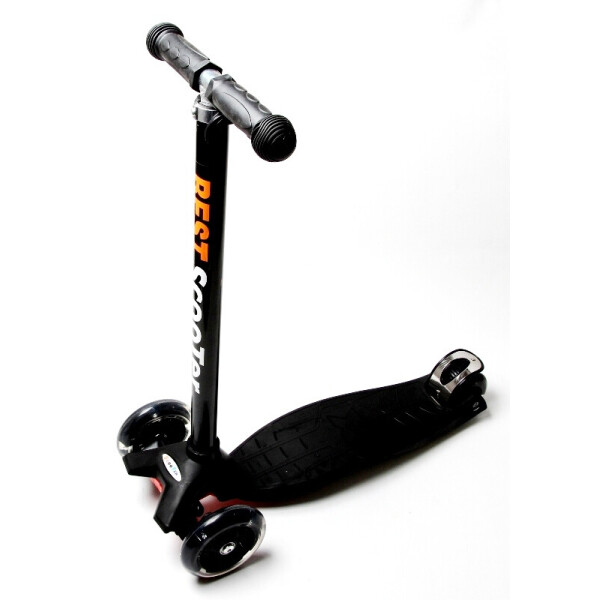 

Детский трехколесный самокат Scooter MAXI со светящимися колесами, Black