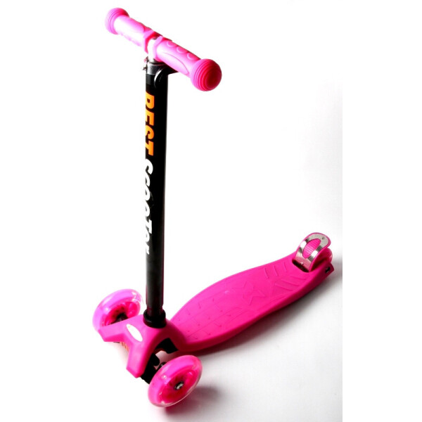 

Детский трехколесный самокат Scooter MAXI со светящимися колесами, Pink
