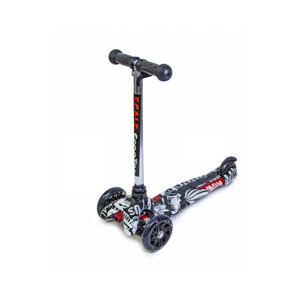 

Детский трехколесный самокат Scooter Micro Mini со светящимися колесами и рисунком, Street