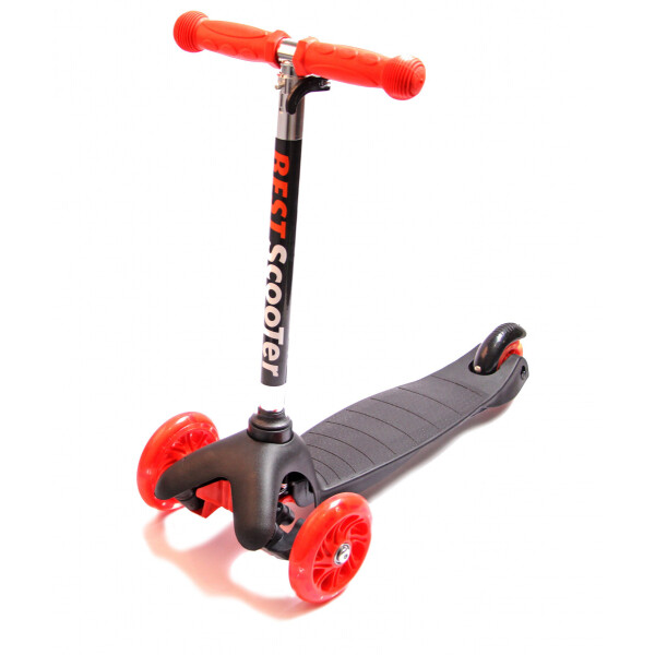 

Детский трехколесный самокат Scooter Micro Mini со светящимися колесами, Black
