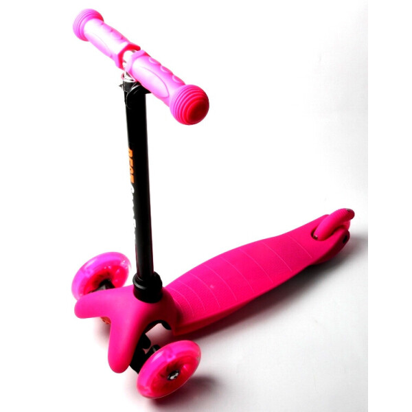 

Детский трехколесный самокат Scooter Micro Mini со светящимися колесами, Pink