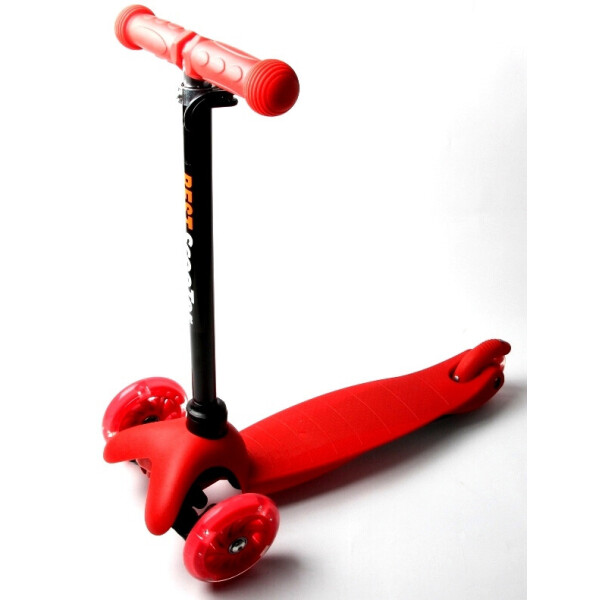 

Детский трехколесный самокат Scooter Micro Mini со светящимися колесами, Red