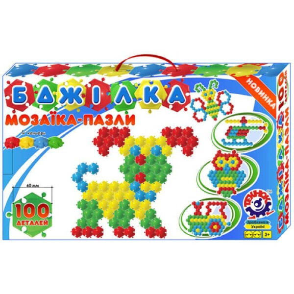

Мозаика - пазлы Пчелка 1035 (4) 100 эл, ТЕХНОК, (Украина)
