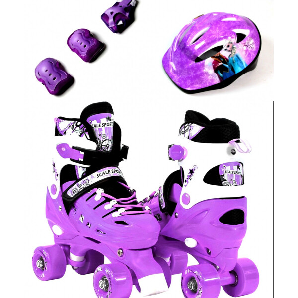 

Комплект детский ролики-квады+защита+шлем Scale Sports, размер 29-33, Violet
