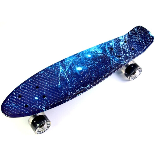 

Пенни борд (Penny Board) 22 Fish со светящимися колесами и рисунком, Space
