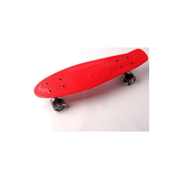 

Пенни борд (Penny Board) 22 Fish со светящимися колесами, Красный
