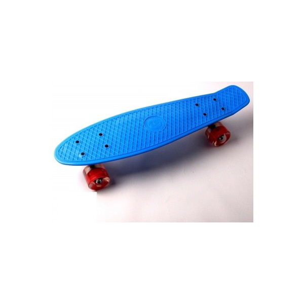 

Пенни борд (Penny Board) 22 Fish со светящимися колесами, Синий