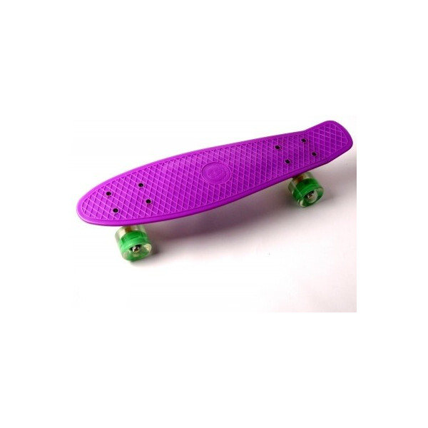 

Пенни борд (Penny Board) 22 Fish со светящимися колесами, Фиолетовый
