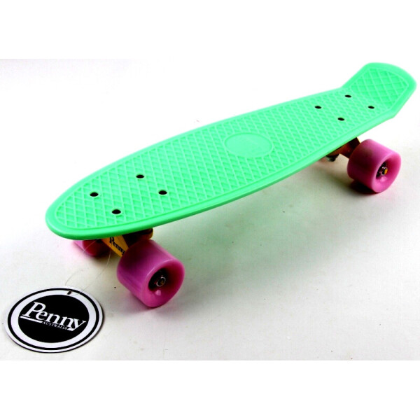 

Пенни борд (Penny Board) 22 Pastel Series с розовыми колесами, Мятный