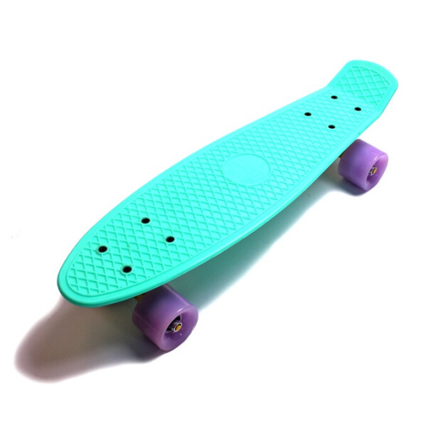 

Пенни борд (Penny Board) 22 Pastel Series со светящимися колесами, Бирюзовый