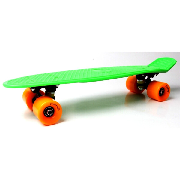 

Пенни борд (Penny Board) 22 с матовыми колесами оранжевого цвета, Салатовый