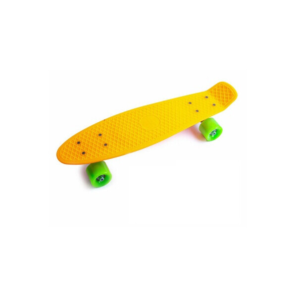 

Пенни борд (Penny Board) 22 с матовыми колесами салатового цвета, Оранжевый