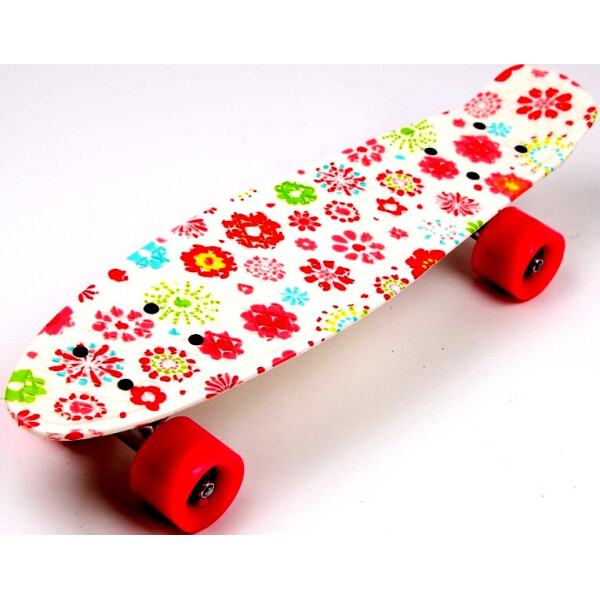 

Пенни борд (Penny Board) 22 с рисунком, White Flowers