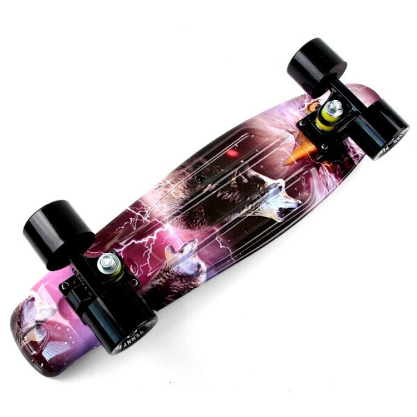 

Пенни борд (Penny Board) 22 с рисунком, Wolf 2in1