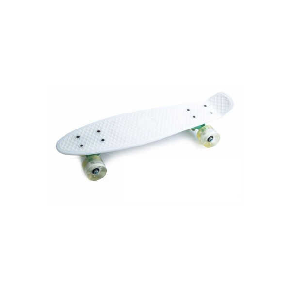 

Пенни борд (Penny Board) 22 со светящимися колесами белого цвета, Белый