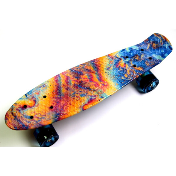 

Пенни борд (Penny Board) 22 со светящимися колесами и рисунком, Acid