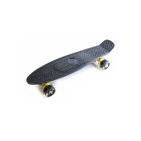

Пенни борд (Penny Board) 22 со светящимися колесами и рисунком, Carbon