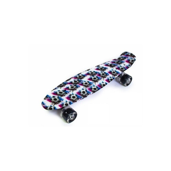 

Пенни борд (Penny Board) 22 со светящимися колесами и рисунком, Football
