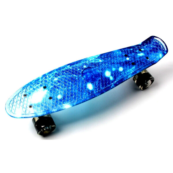

Пенни борд (Penny Board) 22 со светящимися колесами и рисунком, Space
