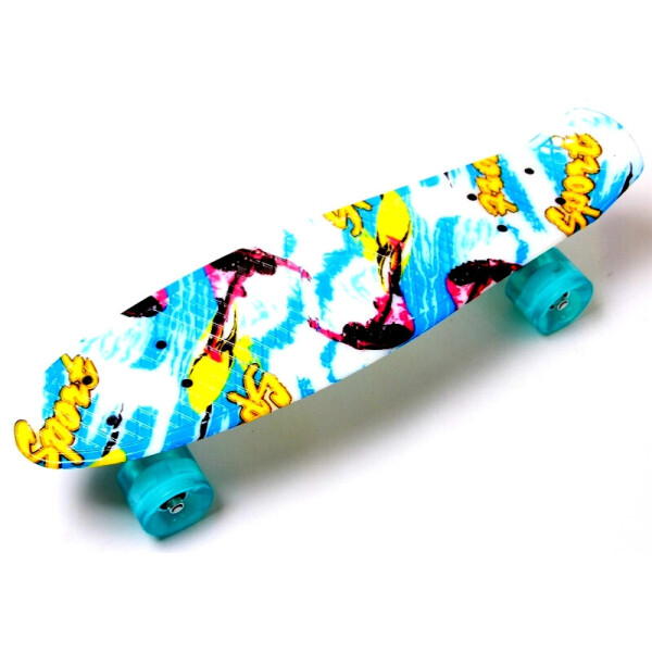 

Пенни борд (Penny Board) 22 со светящимися колесами и рисунком, Sport surfing