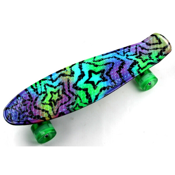 

Пенни борд (Penny Board) 22 со светящимися колесами и рисунком, Star