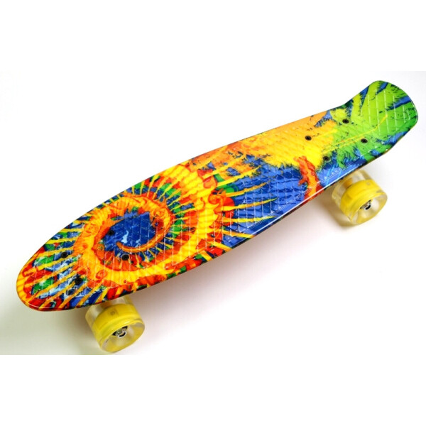 

Пенни борд (Penny Board) 22 со светящимися колесами и рисунком, Sunflowers