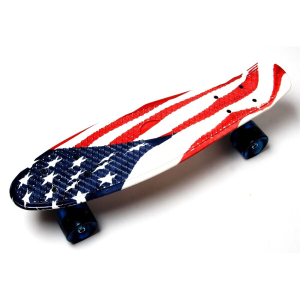 

Пенни борд (Penny Board) 22 со светящимися колесами и рисунком, USA