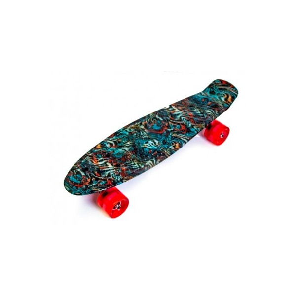 

Пенни борд (Penny Board) 22 со светящимися колесами и рисунком, Visual