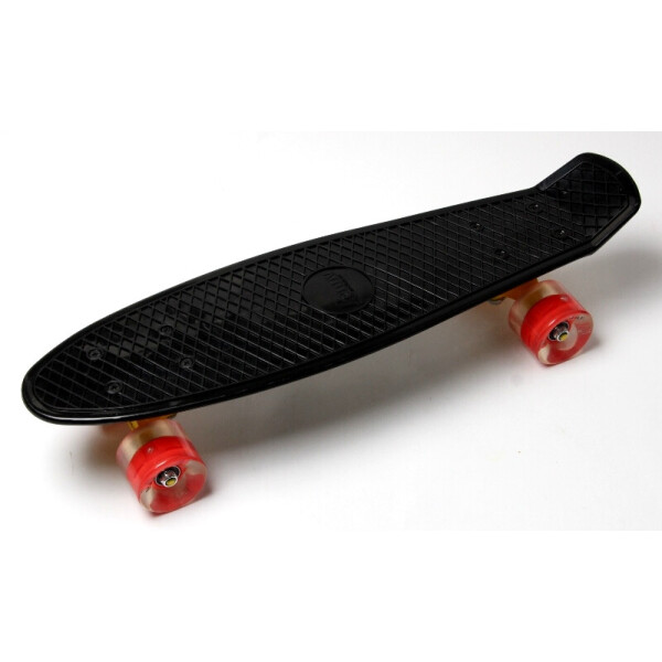 

Пенни борд (Penny Board) 22 со светящимися колесами красного цвета, Black