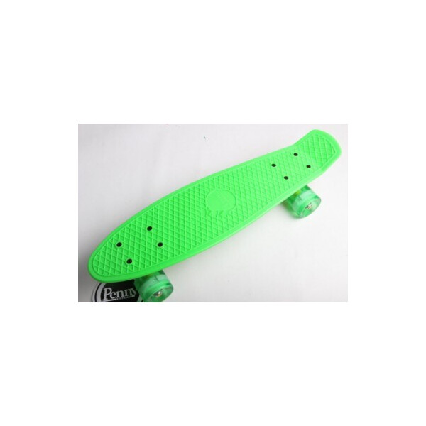 

Пенни борд (Penny Board) 22 со светящимися колесами салатового цвета, Green