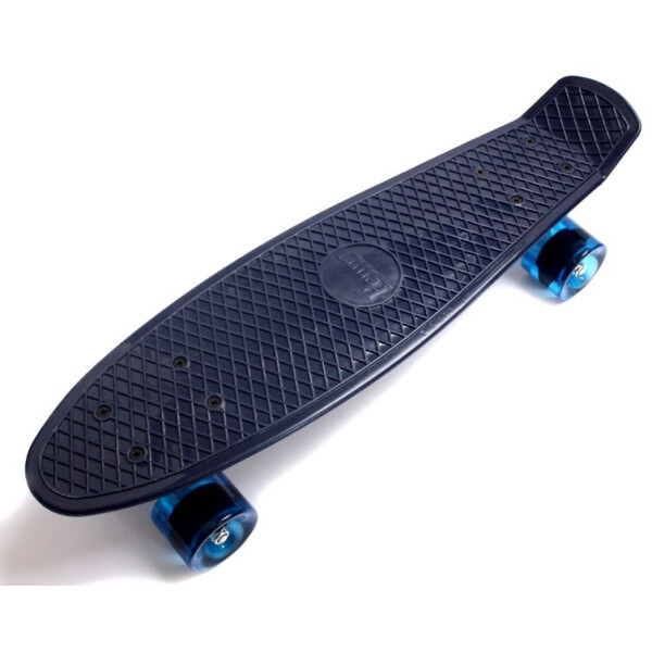 

Пенни борд (Penny Board) 22 со светящимися колесами черно-синего цвета, Темно-синий