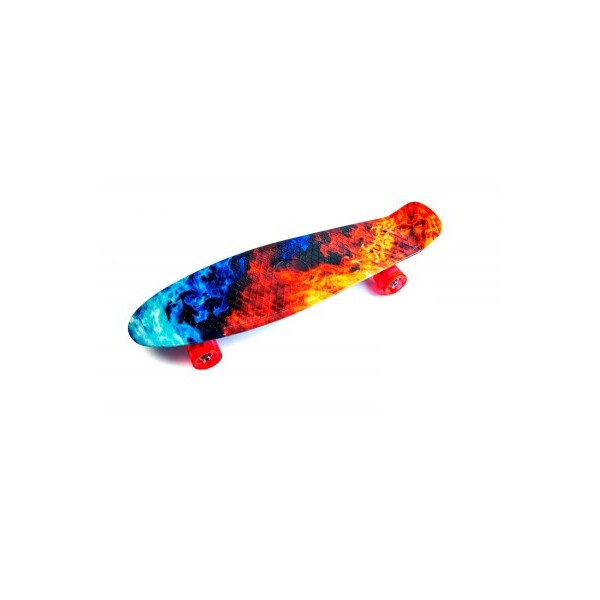 

Пенни борд (Penny Board) Nickel 27 со светящимися колесами, Fire and Ice