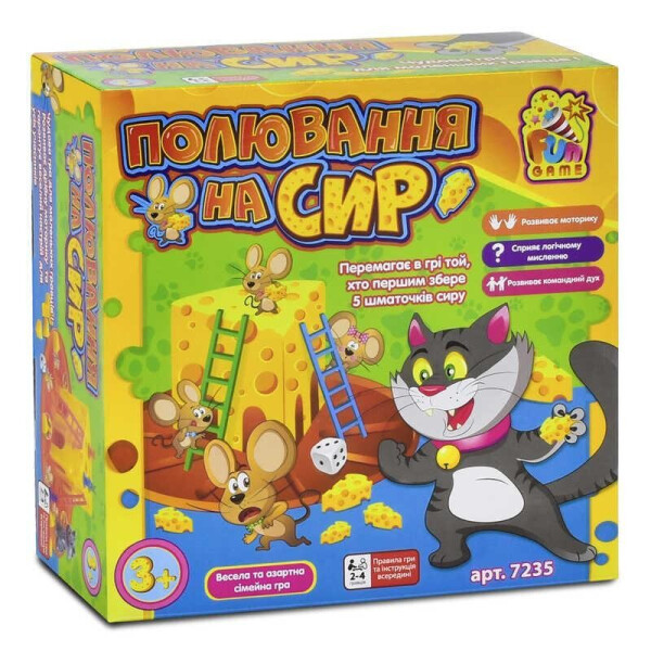 

Настольная игра Полювання на сир 7235 (12) FUN GAME, (Украина)