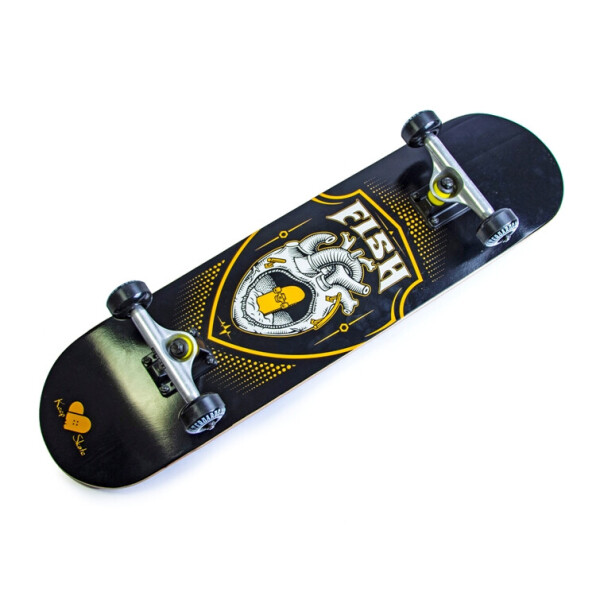 

Скейтборд Fish Skateboard деревянный с рисунком 31, Heart
