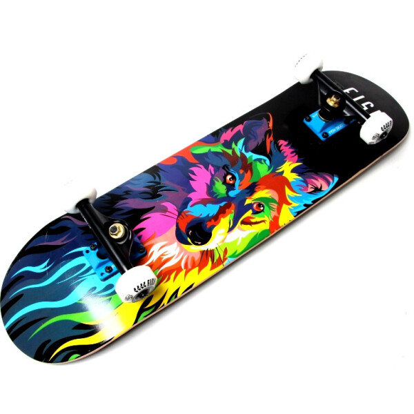 

Скейтборд Fish Skateboard деревянный с рисунком 31, wolf