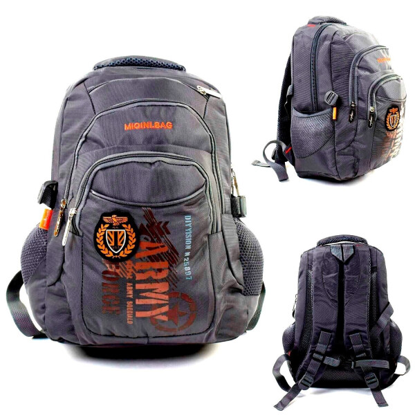 

Рюкзак школьный Kimi 1 отделение 3 кармана грудные стяжки мягкая спинка Серый