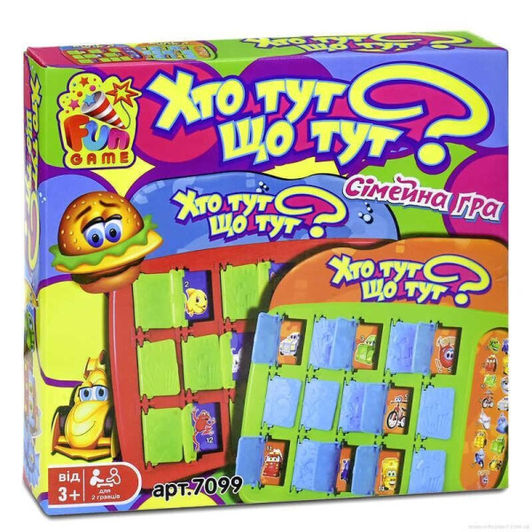 

Настольня развлекательная игра 7099 (48) Що тут Хто тут в коробке FUN GAME, (Украина)