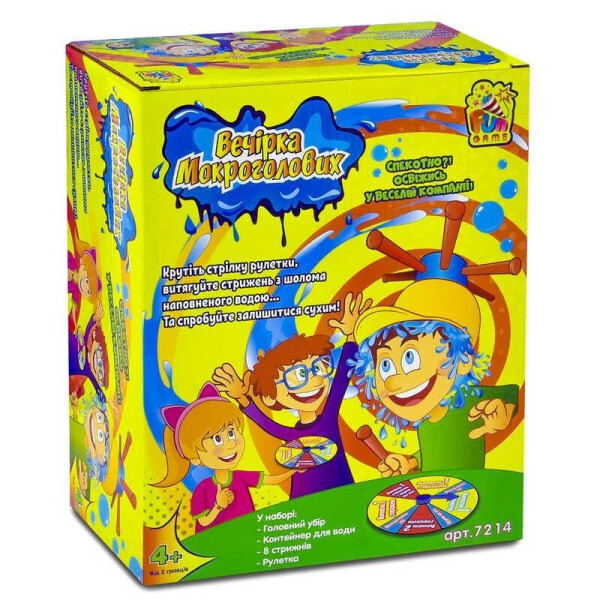 

Игра Вечірка мокроголових № 7214 (12) в коробке FUN GAME, (Украина)