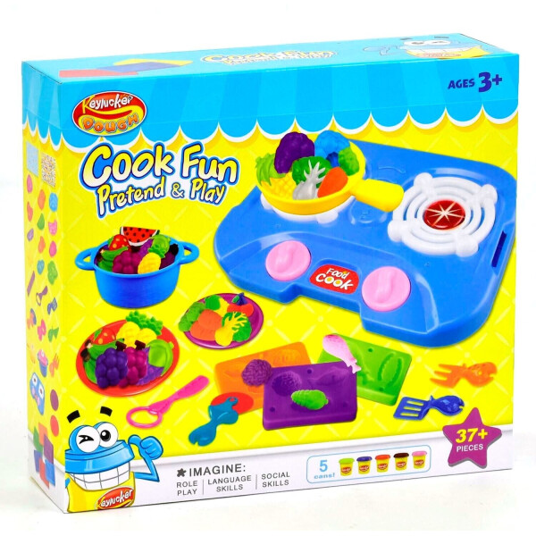 

Набор тесто для лепки Кухня со звуковыми и световыми эффектами 37 предметов Kimi разноцветный