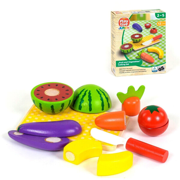 

Дерев'яна гра Продукти на липучках Kimi різнокольорова 81540048