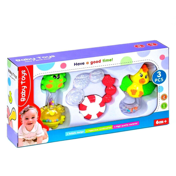 

Набор погремушек-грызунков 3 шт Kimi разноцветные