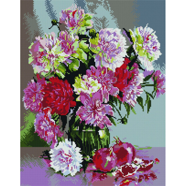 

Алмазная мозаика BRUSHME Пионы с гранатом 40x50 см.