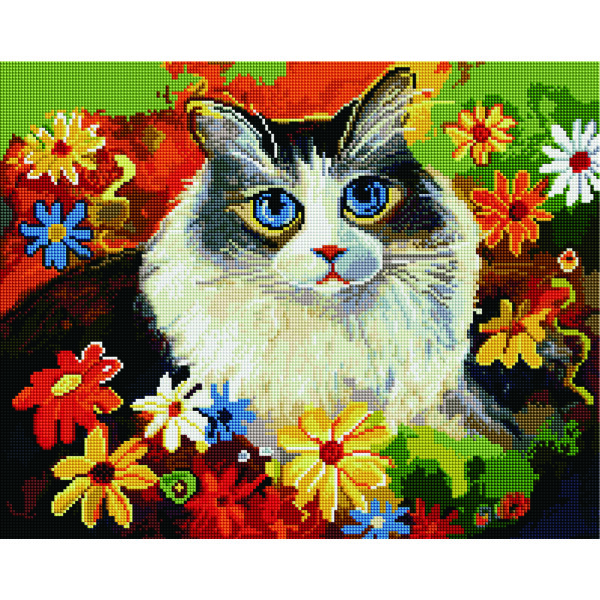 

Алмазная мозаика BRUSHME Кошка в цветах 40x50 см.