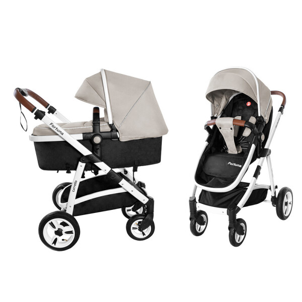 

Коляска универсальная для детей с рождения CARRELLO Fortuna CRL-9001/1 Peanut Beige 2в1 c матрасом