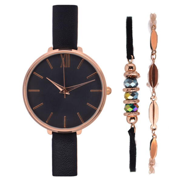 

Женские часы Anna Field JGZYY Gold Black + Браслеты